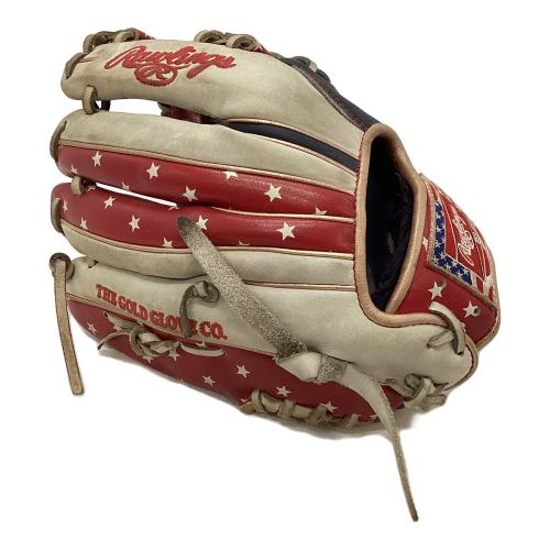 RAWLINGS (ローリングス) Heart of the Hide 軟式グローブ GR1R4N62 土手紐なし 約28cm ホワイト×レッド