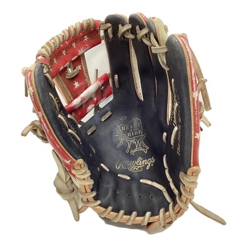 RAWLINGS (ローリングス) Heart of the Hide 軟式グローブ GR1R4N62 土手紐なし 約28cm ホワイト×レッド