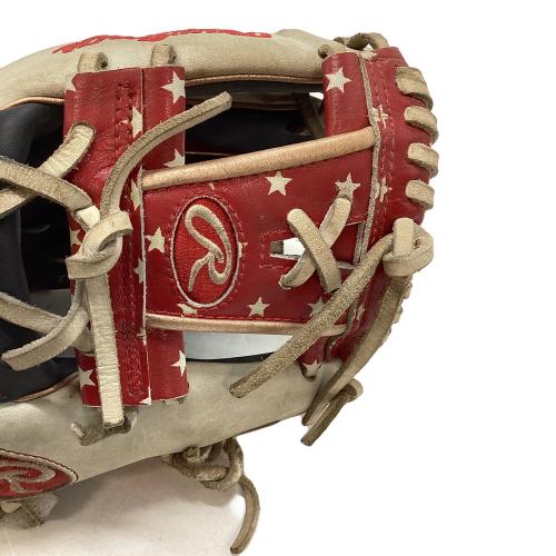 RAWLINGS (ローリングス) Heart of the Hide 軟式グローブ GR1R4N62 土手紐なし 約28cm ホワイト×レッド