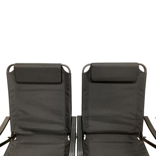onway (オンウェー) アウトドアチェア OW-61-BLK 2脚セット ブラック ローチェア