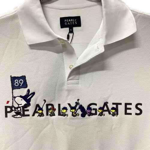 PEARLY GATES (パーリーゲイツ) ポロシャツ ゴルフウェア(トップス) 053-4160531 スヌーピーコラボ メンズ SIZE L ホワイト