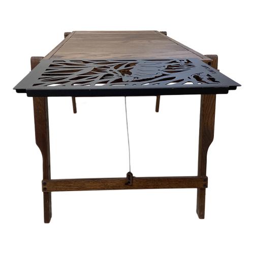 KIMI CAMP (キミキャンプ) アウトドアテーブル IGT規格 80(拡張時102)x41x42cm ブラウン インフィニティテーブル