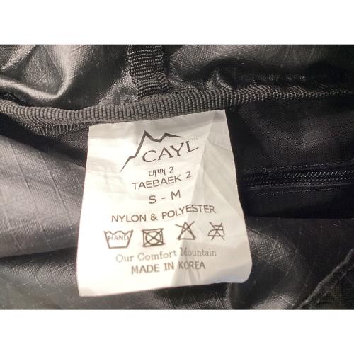 CAYL (ケイル) バックパック 45L SIZE SM TAE BAEK 2 (b-grid) ブラック