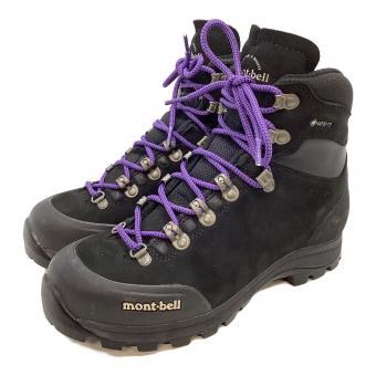mont-bell (モンベル) アルパインクルーザー800 レザー Women's ハイカット(ソフトソール) トレッキングシューズ 1129746 レディース SIZE 24cm ブラック×パープル