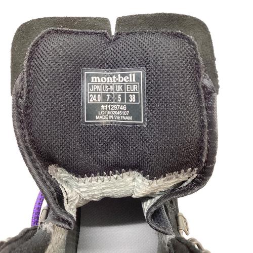 mont-bell (モンベル) アルパインクルーザー800 レザー Women's ハイカット(ソフトソール) トレッキングシューズ 1129746 レディース SIZE 24cm ブラック×パープル