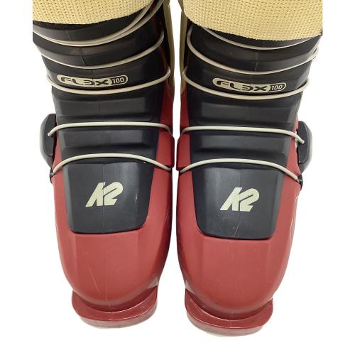 K2 (ケーツー) REVOLVE PRO W スキーブーツ 23-24 レディース SIZE 23.5cm レッド×カーキ