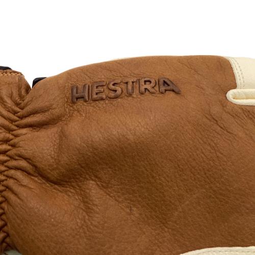 HESTRA (ヘストラ) Alpine PRO グローブ レザー 3フィンガーグローブ ブラウン×ホワイト SIZE 9