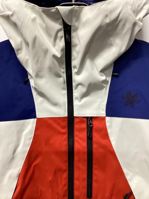 GOLDWIN (ゴールドウイン) 2-tone Color Hooded Jacket スキーウェア(ジャケット) G13303 24-25 メンズ SIZE XS ブルー×レッド×ホワイト