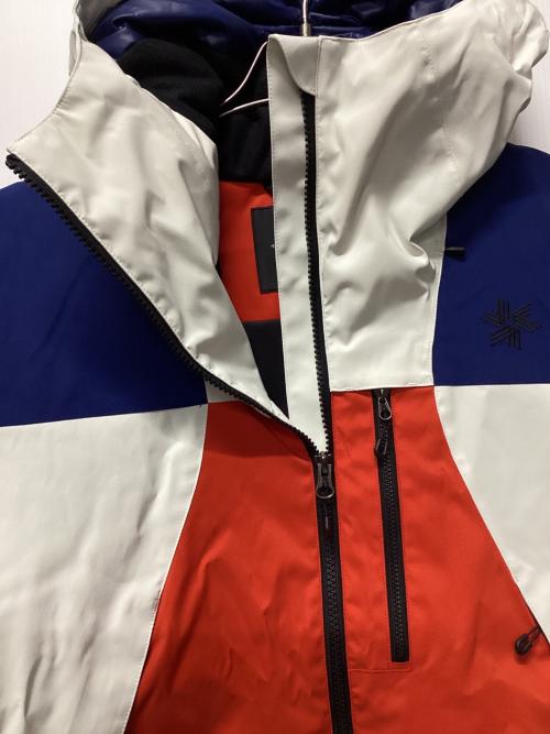 GOLDWIN (ゴールドウイン) 2-tone Color Hooded Jacket スキーウェア(ジャケット) G13303 24-25 メンズ SIZE XS ブルー×レッド×ホワイト