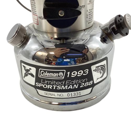 Coleman (コールマン) 1993 リミテッドエディションスポーツマン 288 ガソリンランタン 288A743J シリアル：01331