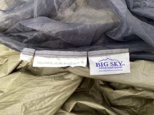 BIG SKY (ビッグスカイ) 登山用テント グリーン ヨゴレ有 ウィスプ1P