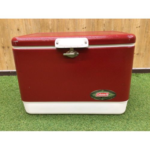 Coleman (コールマン) スチールベルトクーラー 54QT レッド 別売りカバー付 クーラーボックス