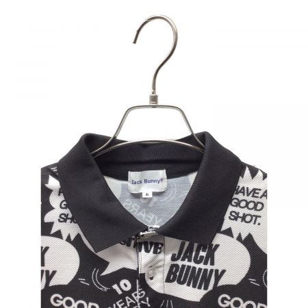 JACK BUNNY (ジャックバニー) 半袖ポロシャツ 262-3160339 メンズXL ブラック×ホワイト 2022モデル ゴルフウェア