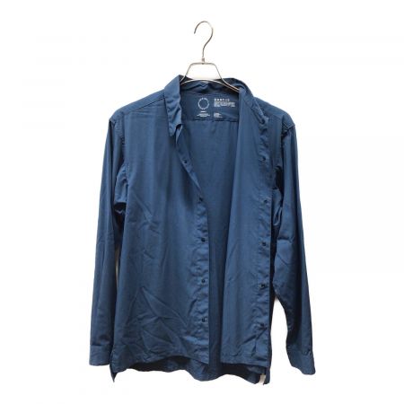 山と道 (ヤマトミチ) ブルー バンブーシャツ メンズL トレッキングウェア(シャツ)