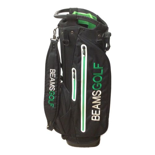 BEAMS GOLF (ビームスゴルフ) キャディバッグ ブラック×グリーン 9.0型 ...