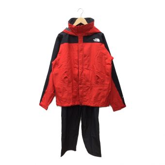 THE NORTH FACE (ザ ノース フェイス) レインテックス プラズマ NP11700 メンズXL 上下セット レッド×ブラック GORE-TEX ケース付 トレッキングウェア(レインウェア)