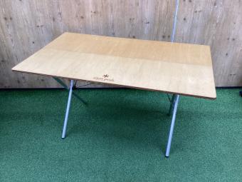 Snow peak (スノーピーク) アウトドアテーブル シナ合板 廃盤品 ワンアクションテーブルロング