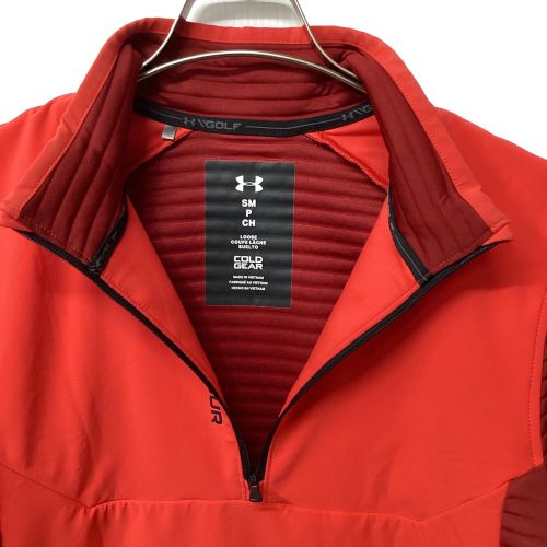 UNDER ARMOUR (アンダー アーマー) ゴルフウェア(トップス) メンズ SMサイズ レッド スウェット UAストーム エボリューション デイトナ ハーフジップ 1360513