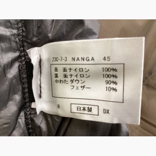 NANGA (ナンガ) ダウンシュラフ メッシュバッグ付き ブラウン オーロラライト450DX ダウン 【冬用】 203cmまで