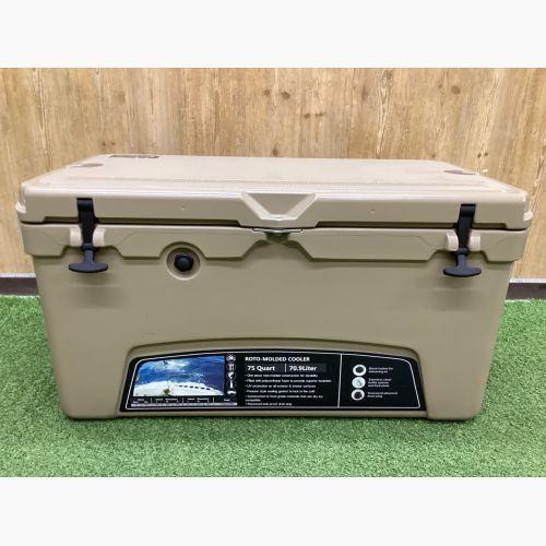 OUTPUT LIFE (アウトプットライフ) クーラーボックス 75QT(71.9L) カーキ ICELAND コラボクーラー