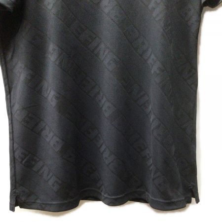 BRIEFING (ブリーフィング) ロゴ総柄ポロシャツ  BRG231M02 メンズ SIZE L ブラック ゴルフウェア(トップス)