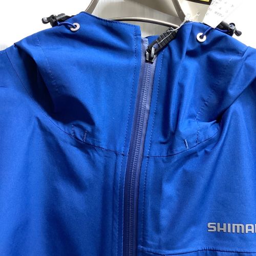 SHIMANO (シマノ) トレッキングウェア(レインウェア) メンズ SIZE L ブルー×グレー 上下セット フィッシング 収納ケース付 GORE-TEX ベーシックレインスーツ RA-017U