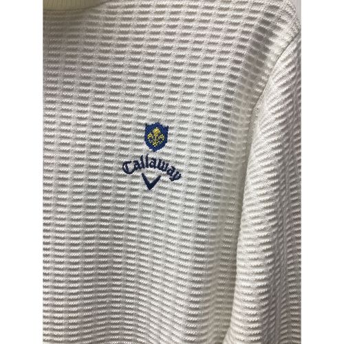 Callaway (キャロウェイ) タートルネックプルオーバー 241-9260404 メンズ SIZE L ホワイト ゴルフウェア