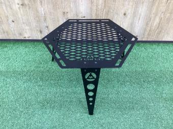 ANCAMI アウトドアテーブル ブラック メタヘキテL脚長Ver2