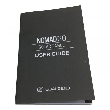Goal Zero (ゴールゼロ) ノマド20(NOMAD20) ソーラーパネル