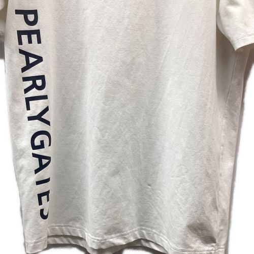 PEARLY GATES (パーリーゲイツ) モックネック 053-2267791 メンズ SIZE M ホワイト 半袖 ゴルフウェア