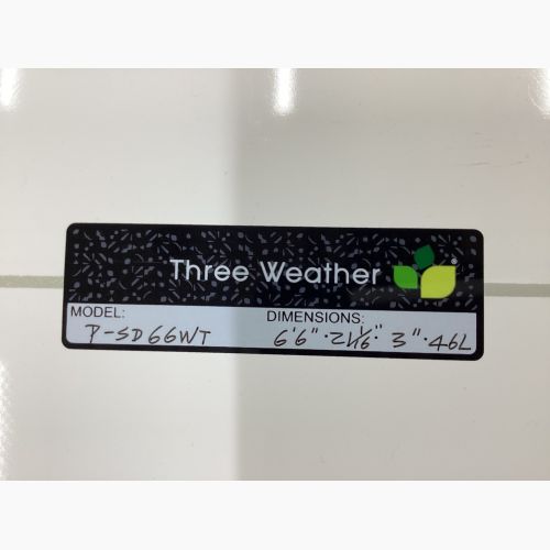 Three Weather (スリーウェザー) ショートボード 6'6"x21 1/16x3" 46L P-SD66WT トライフィンタイプ
