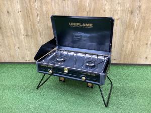 UNIFLAME (ユニフレーム) ツインガスバーナー ツインバーナーブラック 廃盤希少品 PSLPGマーク有 US-1900 2014年製 使用燃料【CB缶】