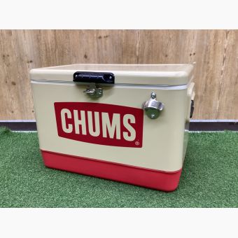 CHUMS (チャムス) クーラーボックス 約54L カーキxレッド スチールクーラ-ボックス