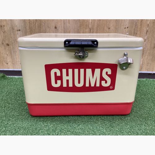 CHUMS (チャムス) クーラーボックス 約54L カーキxレッド スチールクーラ-ボックス