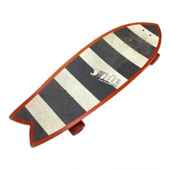 SLIDE サーフスケートボード ブラック×ホワイト 要ベアリングクリーナー SLIDE ロング 木製 NEWAVE SLIDE