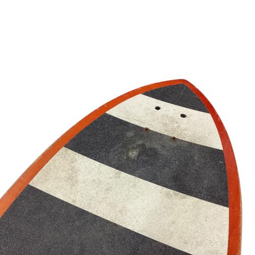 SLIDE サーフスケートボード ブラック×ホワイト 要ベアリングクリーナー SLIDE ロング 木製 NEWAVE SLIDE