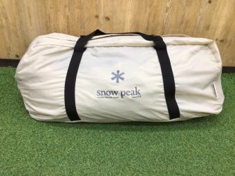 Snow peak シェルター ヨゴレ小有2018年製 ※ポールは別売 TP-821IV ランドステーションL アイボリー 約885×510×210cm 6～8人用 程度B ポール別売り スカートなし ハンマーなし/説明書あり