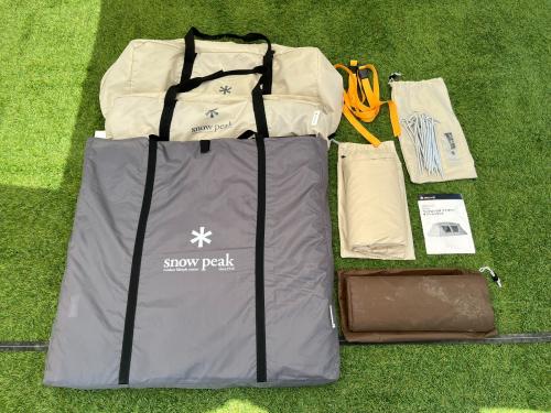 Snow peak (スノーピーク) ツールームテント FES-195 2022年雪峰祭限定品／若干インナーヨゴレ・フライヨゴレ有 ランドロックM アイボリー オプションセット