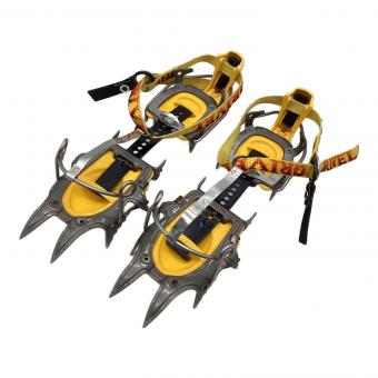 GRIVEL (グリベル) 12本爪アイゼン イエロー×シルバー ワンタッチ式 クロモリ