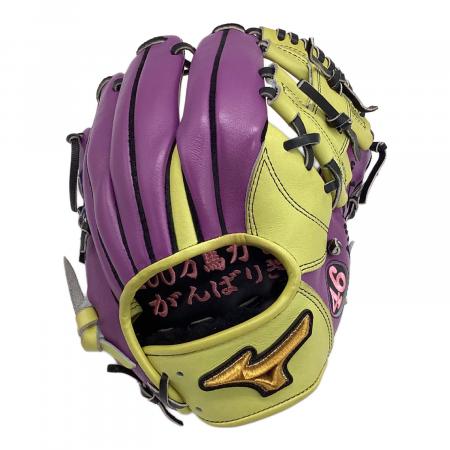 MIZUNO (ミズノ) 軟式グローブ イエロー×パープル ケース付 ミズノプロ