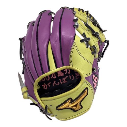 ミズノプロ 軟式用グローブ 波賀JAPAN 内野手用 新古品】 ミズノ 軟式グローブ / 内野手用 無料型付け (mizuno グラブ