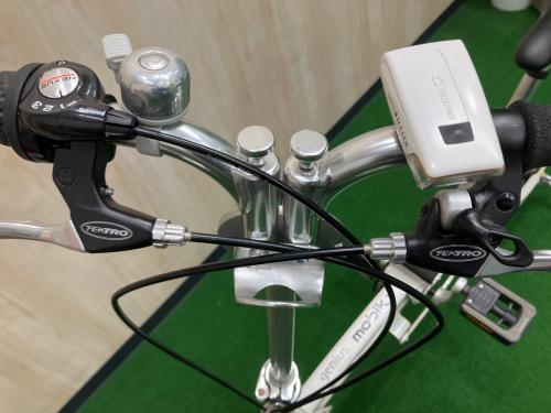 Mobiky Genius 折りたたみ自転車 DISC BRAKE ヘッドライト付 @ ホワイト