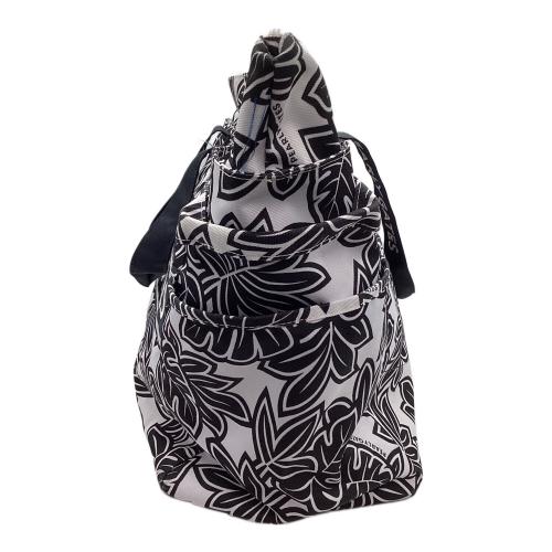 PEARLY GATES (パーリーゲイツ) ゴルフバッグ ホワイト×ネイビー モンステラ柄 ロッカーバッグ