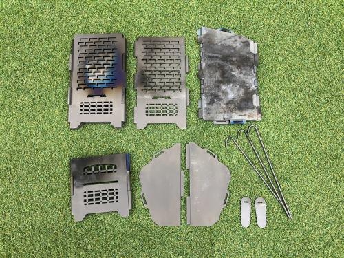 サンゾー工務店 (サンゾーコウムテン) 焚火台 RODAN BRICK スタンダード＆HANGETSUセット