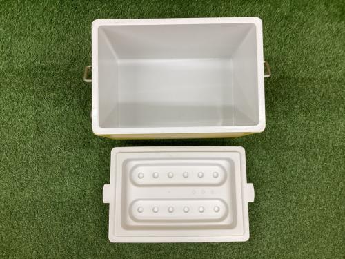 Coleman (コールマン)× NEW ACOUSTIC CAMP クーラーボックス 28QT イエロー×ホワイト 2014年コラボ 2000017113 レトロスチールクーラー