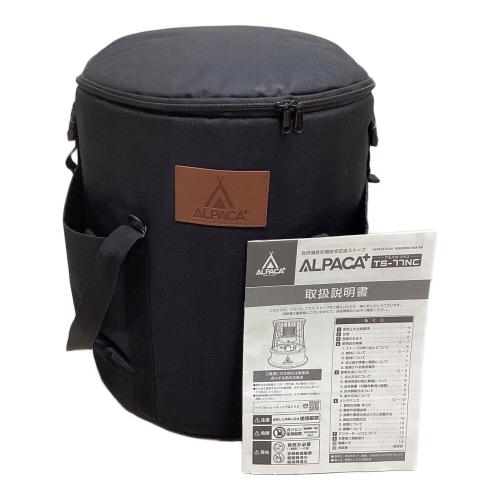 ALPACA+ アウトドアヒーター 暖房出力3.0kW/タンク容量3.7L ブラック PSCマーク有 TS-77NC アルパカ プラス 2023年6月製