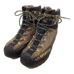 LA SPORTIVA (スポルティバ) トレッキングシューズ メンズ SIZE EU43(27.5cm) ブラウン×イエロー トランゴアルプエボGTX ハイカット(ソフトソール) GORE-TEX