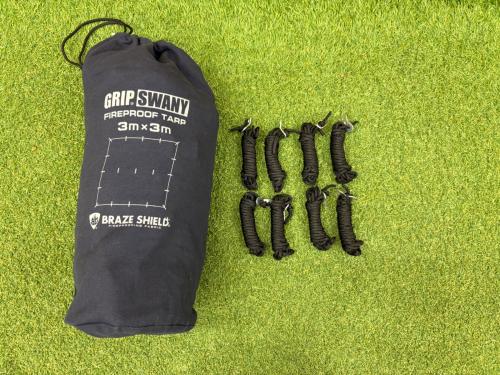 GRIP SWANY (グリップスワニー) スクエアタープ GST-02GO ネイビー GO OUT別注 FIREPROOF GS TARP