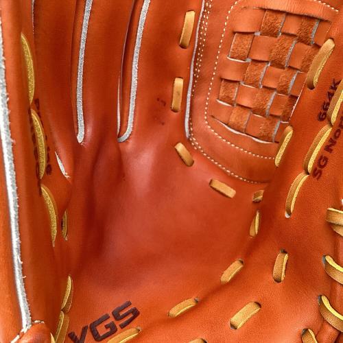 YGS (山本グラブスタジオ) 硬式グローブ オレンジ ケース付 664K 投手