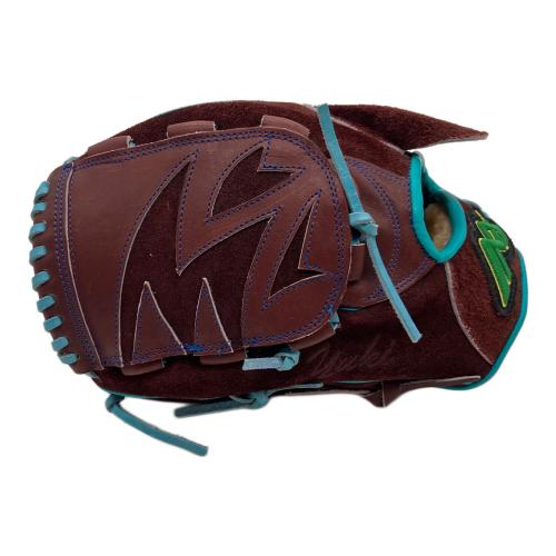 MAX GLOVE 硬式グローブ ワインレッド 早川グローブ ケース付 ヌバック スペシャルオーダー 左投げ用　※刺繍あり